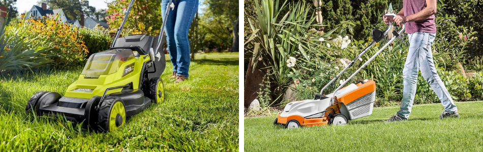 akumulatora zāles pļāvējs