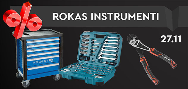 Rokas instrumenti melna piektdiena