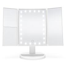Rio Kokkuvolditav LED meigikpeegel MMFD-WH-EU/1,3, 2x/3x, USB 5V, 180° pööratav, puutetundlik aktiveerimine