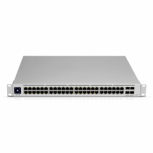 Layer 2 PoE komutatorius su 48 × GbE 32 PoE+ 4 × 1 GbE SFP 195 W PoE be ventiliatoriaus 1.3″ LCM montavimas į spintą USW 48 PoE Baltas Ubiquiti