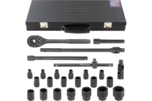 Trieciena instrumentu komplekts, Forsage, F-4263-5MPB, 26 gab., 1/2", 6-stūru, 8-32 mm, Cr-Mo, metāla kārba