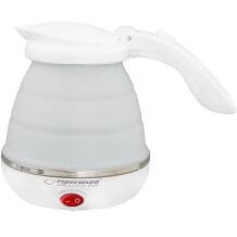 Esperanza saliekamā tējkanna Niagara EKK023, 0.5 L, 750 W, balta, silikona korpuss, automātiskā izslēgšanās