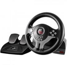 Subsonic Superdrive SV 250 Ratta SA5578, 22cm, 180kraadi, 2 pedaali, kaabelühendus, topeltvibratsioon, PS4, PS3, XBOX ONE, PC