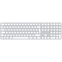 Apple Magic Keyboard Touch ID ja numbriklaviatuuriga MXK73Z/A, traadita, QWERTY, valge, Bluetooth, multimeedia klahvid