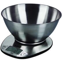 Eldom Elektroninė virtuvės svarstyklė WK320S, 5 kg, 1 g tikslumas, LCD ekranas, nerūdijantis plienas, dubuo įtrauktas