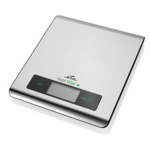 Кухонные весы с приложением для смартфона, максимальной нагрузкой 5 kg, шагом 1 g и LCD-дисплеем Nutri Vital ETA079090000 Silver ETA