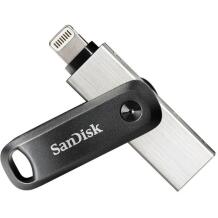SanDisk USB флеш-накопитель 256 ГБ, SDIX60N-256G-GN6NE, USB Type-A / Lightning, 3.2 Gen 1, поворотный, защищен паролем