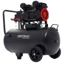 Kraftdele Компрессор безмасляный 50l 7009506, 1500W, 230V, 150l/min, 8bar, мобильный, низкий уровень шума