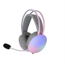White Shark Juhtmega mängupeakomplekt FIREFLY-W, 250 g, 20 - 20000 Hz, 50 mm, 2 x 3.5 mm, USB, RGB valgustus