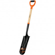 Дренажная лопата 15x61см с деревянной ручкой и двухкомпонентной D-образной ручкой, 112см PEP-P Truper