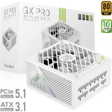 Gamemax toiteplokk GX PRO 1050G WH, 1050 W, Kuld, Valge, Täielikult modulaarne