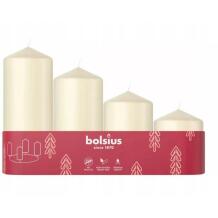Bolsius Sveces 37006805 Ø120, 100, 80, 60x48mm, 4 gab., bez smaržas, vegānisks augu vasks