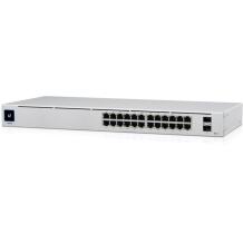 Ubiquiti Коммутатор USW-24-POE, 24xRJ-45, 16xPoE+, 10/100/1000 Mbps, IEEE 802.3af, IEEE 802.3at, управляемый