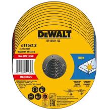 Dewalt Griezējdiskus DT43921-QZ 115mm, 1.2mm, 22.23mm, 10 gab., Melna oksīda apdare, Iekšējais diametrs 22.23mm
