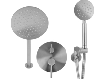 Dušas komplekts Steely R, 75870, 20 cm plāna lietus dušas galva, nerūsējošais tērauds, moderns dizains