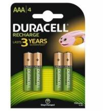 Duracell Įkraunama Baterija AAA/HR3 750mAh B4, 750mAh, 1.2V, NiMH, 4 vnt.