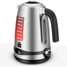 Forme Tējkanna FKS-817, 1850-2200W, 1.7l, 40-100°C, 360° pagriešana, nerūsējošais tērauds, automātiska atslēgšanās