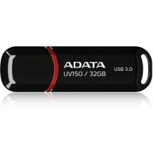 Adata USB atmintinė AUV150-32G-RBK, 32 GB, USB Type-A, USB 3.2 Gen 1, skaitymo greitis 90 MB/s, rašymo greitis 25 MB/s, juoda