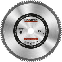 Ringlõikuri tera Ø 315x30x3,2mm 60T, KREATOR, KRT020432, Auk: 30 mm, Ketta diameeter: 305 mm, Kokku hambaid: 60, Hamba nurk: 20 °, Lõike laius: 3.20 mm, Tera paksus: 2.00 mm