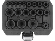 External Torx Plus EP socket set 19 pcs 1/4 3/8 1/2 inch CrV 50BV30 YT-05197 YATO