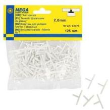 Mega Plytelių tarpikliai T 5613783, 100 vnt., 3,0 mm, plastikas, T formos plytelių tarpikliai