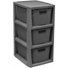 Branq riiul 8172523, 29 cm, 48 cm, 23 cm, hallitus, 3 riiulit, Rattan