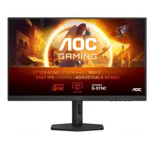 AOC Q27G4XF LED monitor, 2560 x 1440, 180 Hz, 1 ms, 300 cd/m², 1x HDMI, 100x100 VESA, HDR, Adaptive Sync, reguleeritav alus