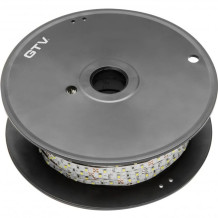 LED virtene 2835, 60LED/m, silti balts, 30W/5m, 8mm, 50m, 12V; LD-2835-300-20-CB-50 GTV