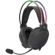 White Shark Ausinės OX GH-2140, 50mm, 16Ω, 20Hz-20kHz, 110dB±3dB, 2m, RGB, ant ausų, laidinės, 2x3,5mm, USB