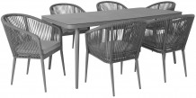 Dārza mēbeļu komplekts ECCO galds un 6 krēsli, K21177, HOME4YOU