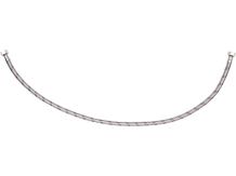 Savienojuma šļūtene F/F 3/8" 800mm, FALA, 71818, nerūsējošais tērauds, EPDM gumija, 32L/min plūsma, max spiediens 1MPa