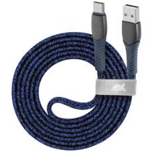 Rivacase USB-C к USB 2.0 кабель PS6102BL12, 1.2m, синий, 480Mbps, 5000+ изгибов