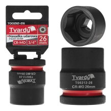 Impact Socket Tvardy T00212-26 3/4" 6PT 26mm CR-MO