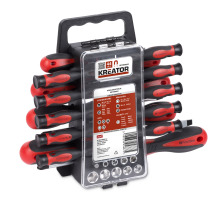 Atsuktuvų rinkinys 44 vnt., KREATOR, KRT400004, Laikymo tipas: plastikinis dėklas