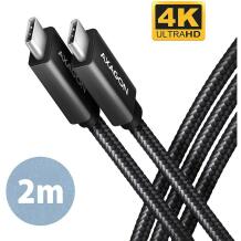 Axagon кабель USB-C к USB-C 2м 100W, 20Gbps, черный, 5A, 4K HD видео