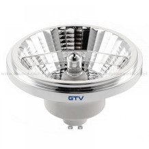 LED spuldze A-G, ES111, GU10 3000K, 11.0W, AC220-240V, 25°, 850lm, 96mA, hroms LD-ES111WW11W25AG-01 GTV
