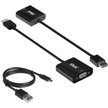 Club3D Адаптер CAC-1302 HDMI 1.4 на VGA, 15pin D-sub 1, аудио M/F, Micro USB порт питания