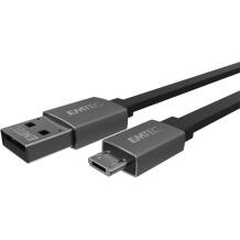 Emtec kaabel USB-A micro-USB ECCHAT700MB, 1.2m, 12W, 2.4A, 480Mbit/s, hall, must, lame kaabel