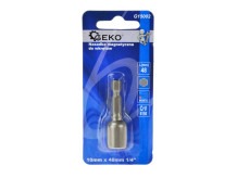 Magnētiskais urbjmašīnas uzgalis, 10mm x 48mm, 1/4", G15002, GEKO