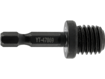 Yato Srieginis adapteris M14 YT-47869, 47mm, M14, 1/4" (6.3mm), anglinis plienas, juodas paviršius