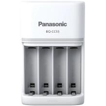 Panasonic Lādētājs BQ-CC55E, 1.5h, AA/AAA, 4 akumulatori, 100-240V, balts