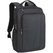 Rivacase Рюкзак 8262BLACK, 15.6", 1, полиэстер, 420mm, 310mm, 135mm, 750g, черный, пылезащитный, устойчивый к царапинам