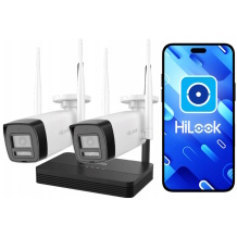 IKS-2044BH Easylink Wi-Fi 6 Bezvadu Video Komplekts 4MP 2x Bullet Kamera + WiFi NVS HiLook IKS-2044BH-PH/W