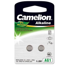 Baterijas pogveida Alkaline ar AG1/LR60/LR621/364 formātu Alkaline Buttoncell 2 gab. 12050201 Camelion