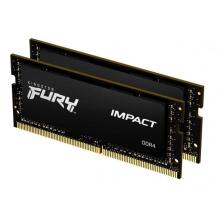 Kingston Fury Impact KF432S20IBK2/16, 16 GB, 3200 MT/s, DDR4, SO-DIMM 260-pin, puhverdamata, ühe reaga, ODT