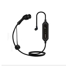 EV Charge nešiojamas Type 2 įkroviklis 5 m kabeliu, 3,6 kW, reguliuojamas 6A–16A, vienfazis, IP65, juodas