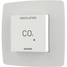 DUCO CO2 ruumisensor juhtimisega RF/kaabel, 0000-4604, 6.9cm, 5.55cm, 6.9cm, temperatuuri mõõtmine, ventilatsiooni juhtimine