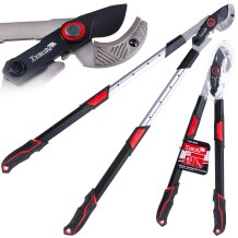 Teleskopinės šakų žirklės su priekalu Tvardy T07424 715-955mm 65Mn PTFE