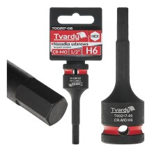 HEX Impact Socket 1/2" H6 CR-MO Tvardy T00217-06