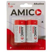 Amico Батарея C 9141816, 2шт, экологически чистая, алюминиевая фольга, длительное использование